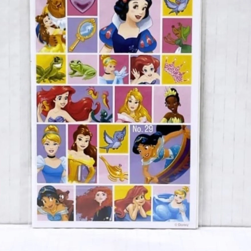 Disney Princess Stickers / 3 Sticker Sheets - 69 Pcs